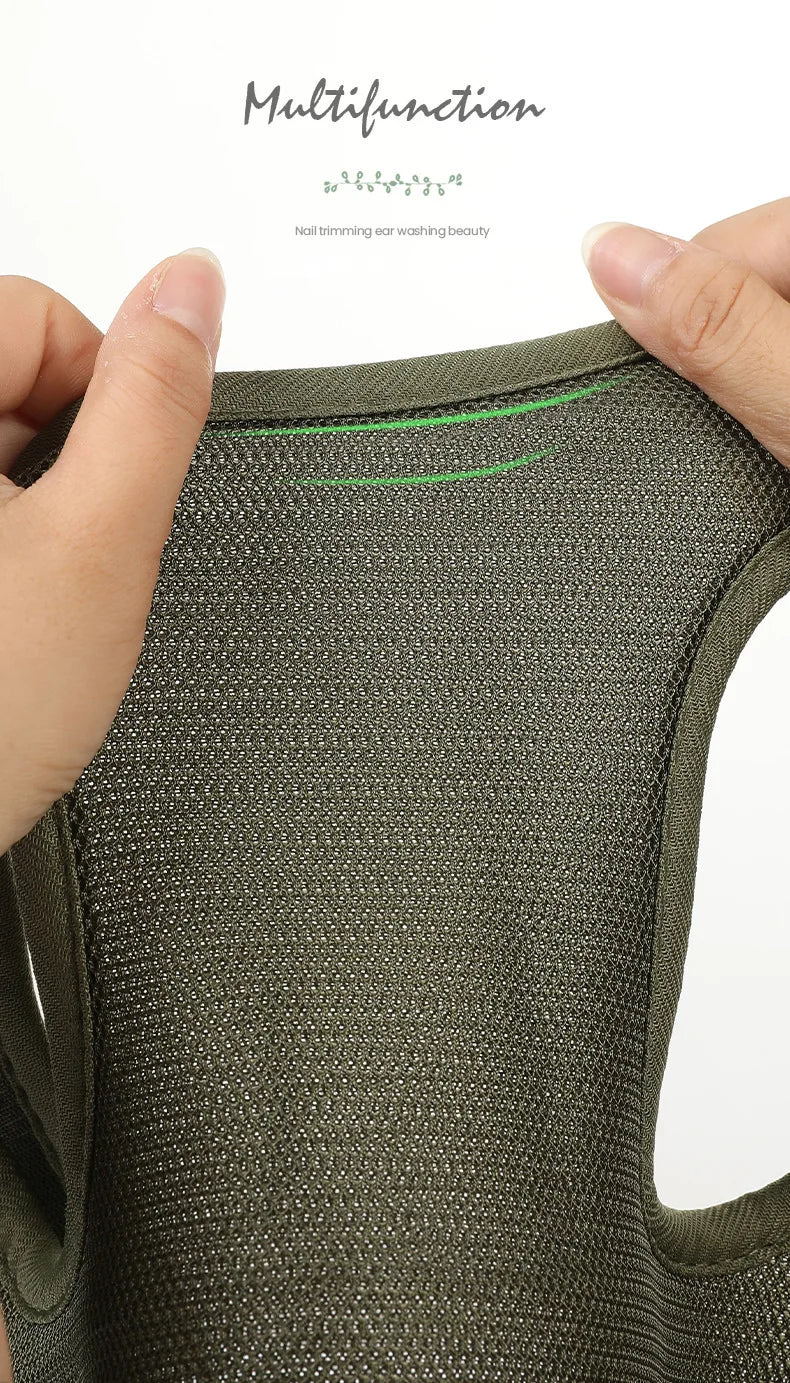 Cats Grooming Hammock Cat Dog Nail Trimming Restraint Bag Anti-Scratch Sling for Small Medium Dogs Adjustable Hanging Helper