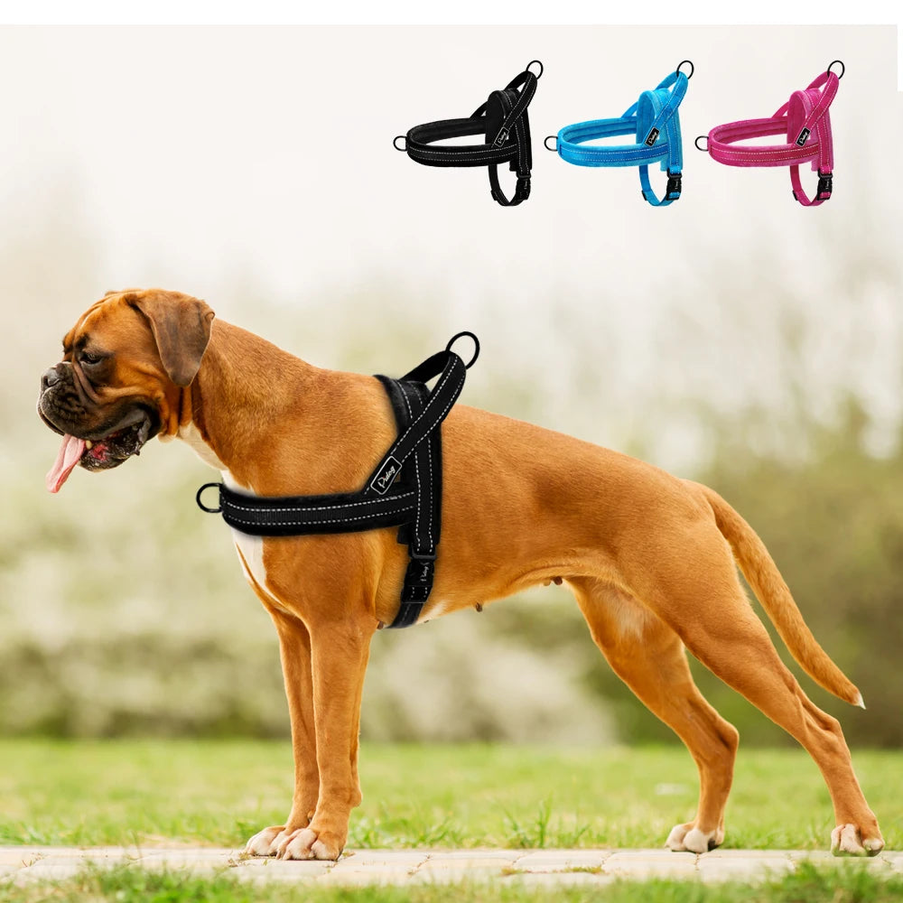 Pet Vest Padded Strap Harnesses For Small Medium Large Dogs Pitbull Buldog