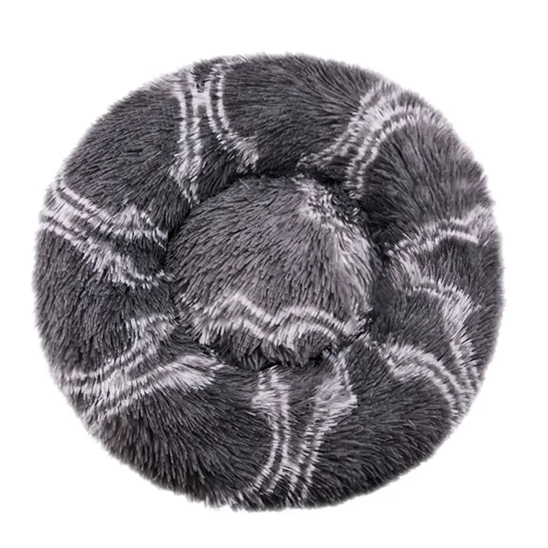  Round Pet Bed for Large Dog Bed Super Soft Cat Bed Plush Dog House for Medium Dog 