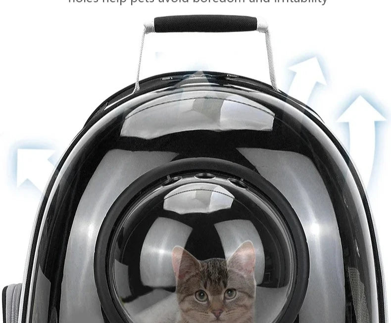Transparent Breathable Portable Space Capsule Pet Carrier Backpack 