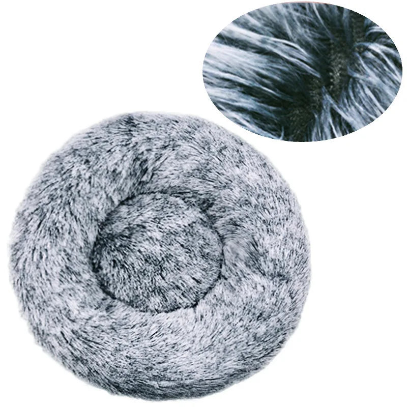  Round Pet Bed for Large Dog Bed Super Soft Cat Bed Plush Dog House for Medium Dog 
