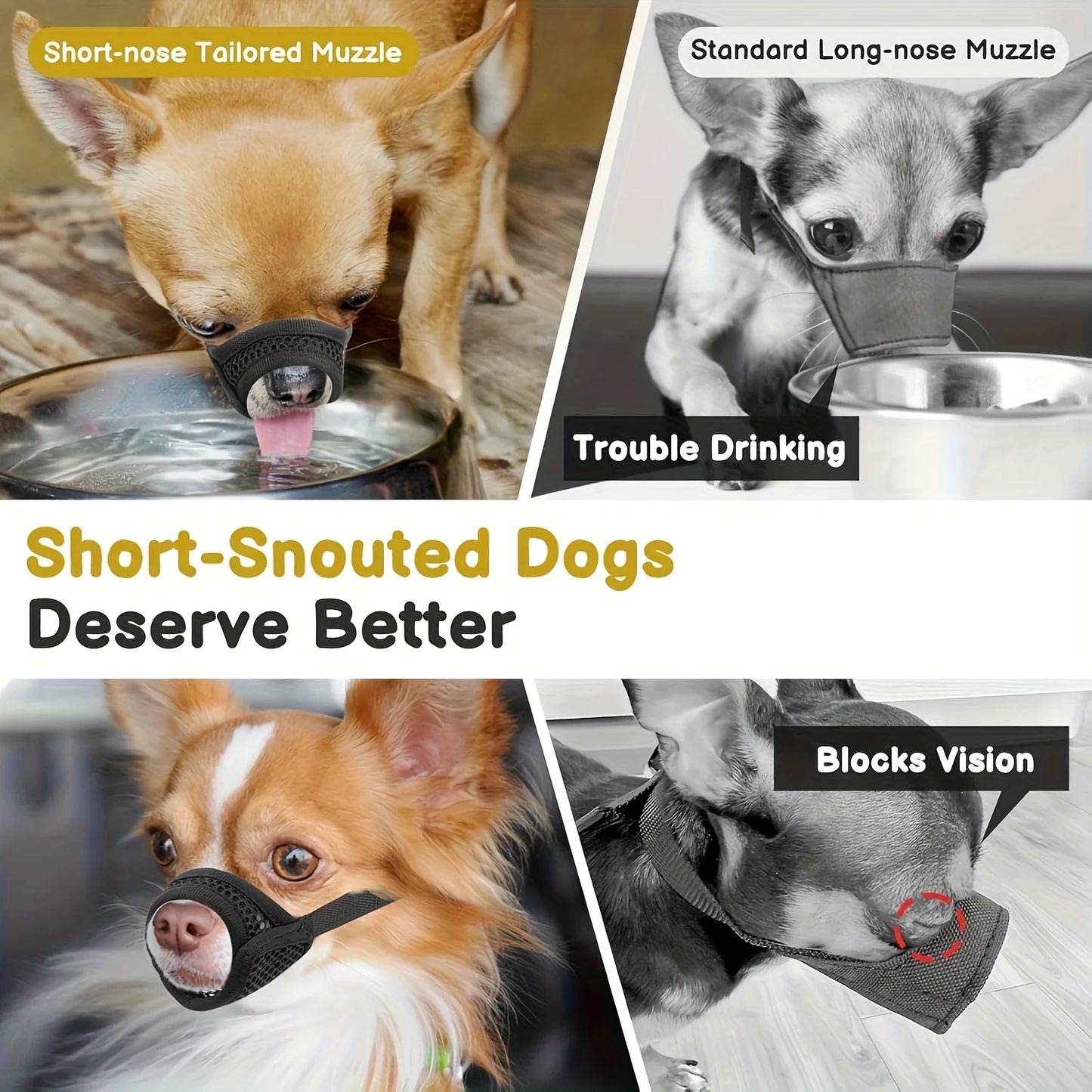 Dog Muzzle Anti-Bite Barking Mask for Small and Large Dogs
