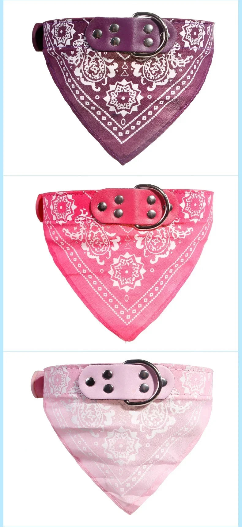 Adjustable Dog Bandana Leather Printed Soft Collar For Dog Pet