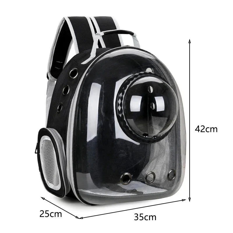 Transparent Breathable Portable Space Capsule Pet Carrier Backpack 