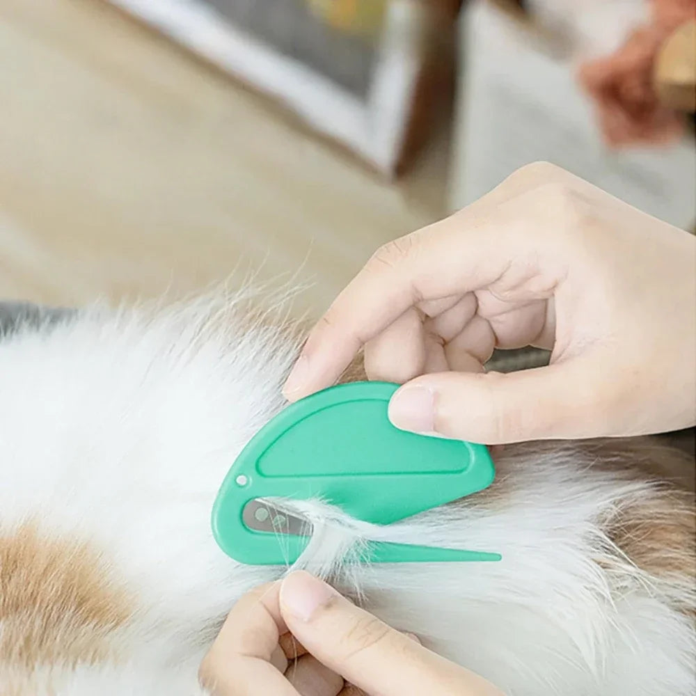 Multicolor Pet Knot Cutter Hair Remover Stainless Steel Painless 