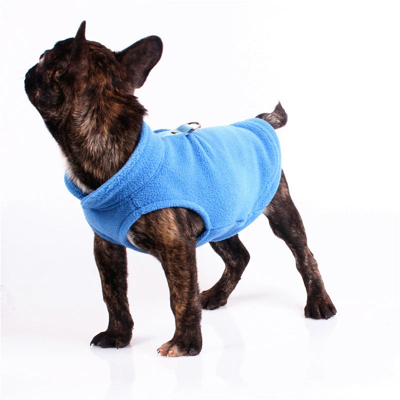 Warm Fleece Dogs Clothes Pet Dog Jacket Vest With D