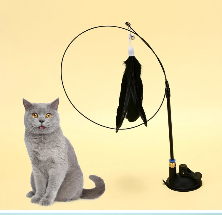 Interactive Cat Toy Handfree Cat Stick Playing Kitten