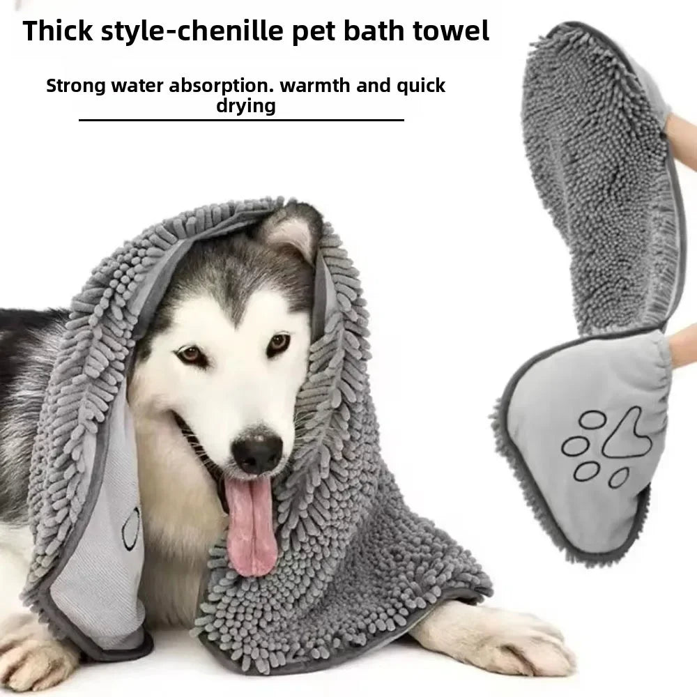 Cat Towels Convenient Soft Bath Robe Dry Pet Cleaning Washcloth 