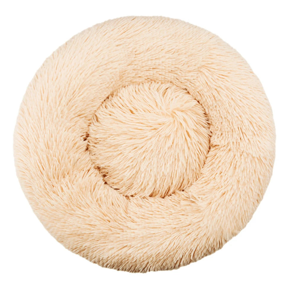  Round Pet Bed for Large Dog Bed Super Soft Cat Bed Plush Dog House for Medium Dog 