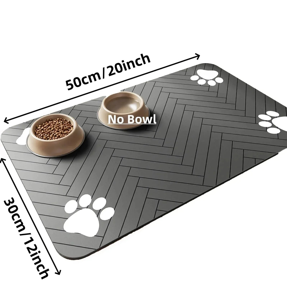 Pet Feeding Mat-Absorbent Pet Placemat Rubber Backing