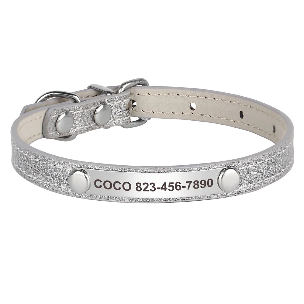 Cat Collars  Engraved Puppy Kitten ID Necklace Bling
