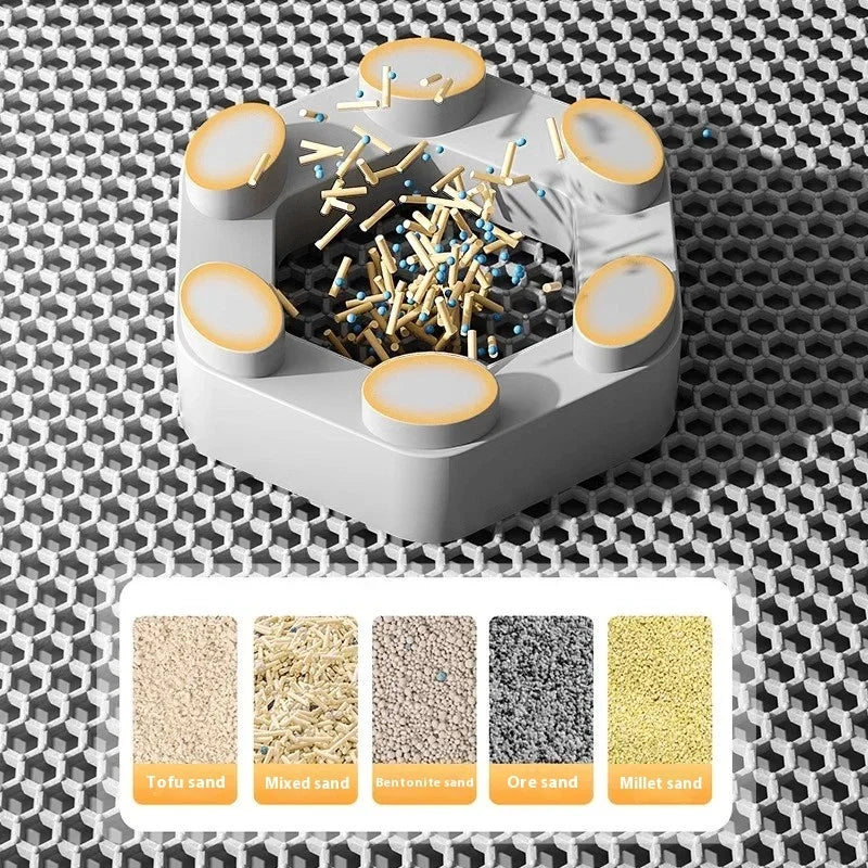 Premium Large Cat Litter Mat  Non-Slip Washable Pet Toilet Pad Sand Control