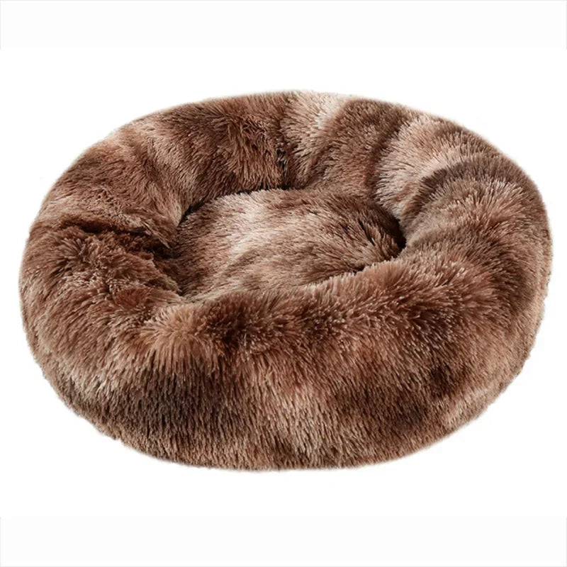  Round Pet Bed for Large Dog Bed Super Soft Cat Bed Plush Dog House for Medium Dog 