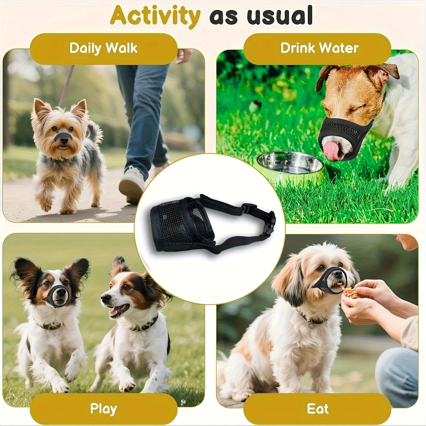 Dog Muzzle Anti-Bite Barking Mask for Small and Large Dogs