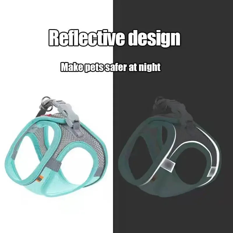 Cat Dog Harness Vest Chest Rope Set Reflective
