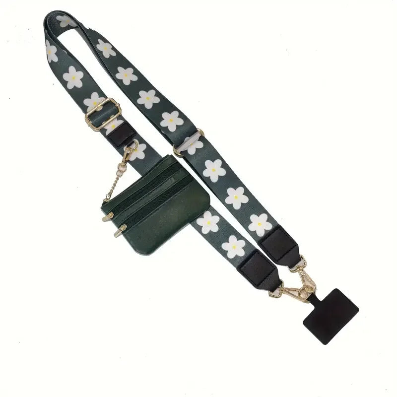 Phone Strap With Zippered Pouch For Women