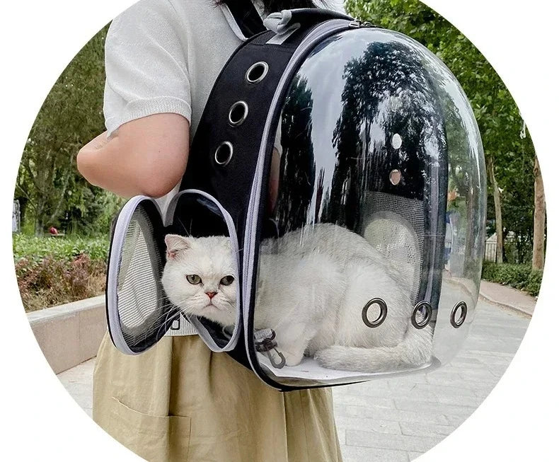 Transparent Breathable Portable Space Capsule Pet Carrier Backpack 
