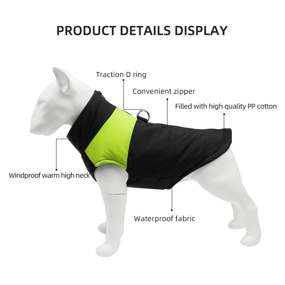 Pet Dog Jacket Warm Winter Clothes For Small Large Dogs