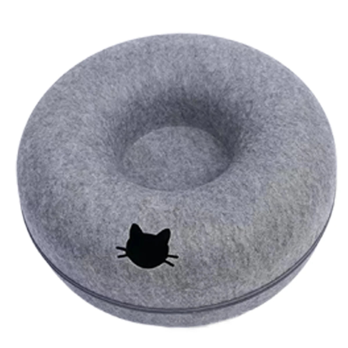 Interactive Round Small Cat Tunnel Nest Felt Kittens