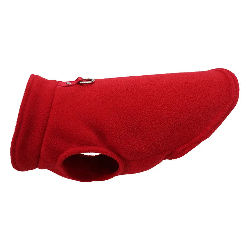 Warm Fleece Dogs Clothes Pet Dog Jacket Vest With D