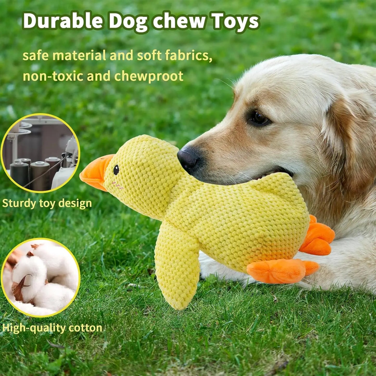 Duck Dog Toy Plush Chew Resistant Durable