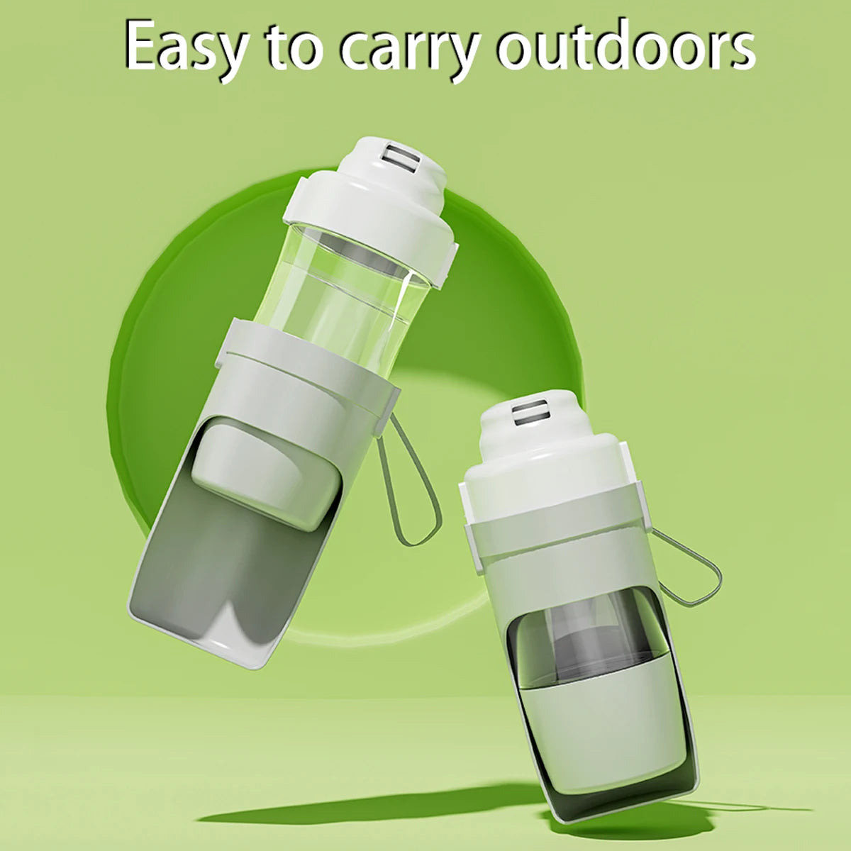 Portable Dog Cat Water Bottle with Storage Food