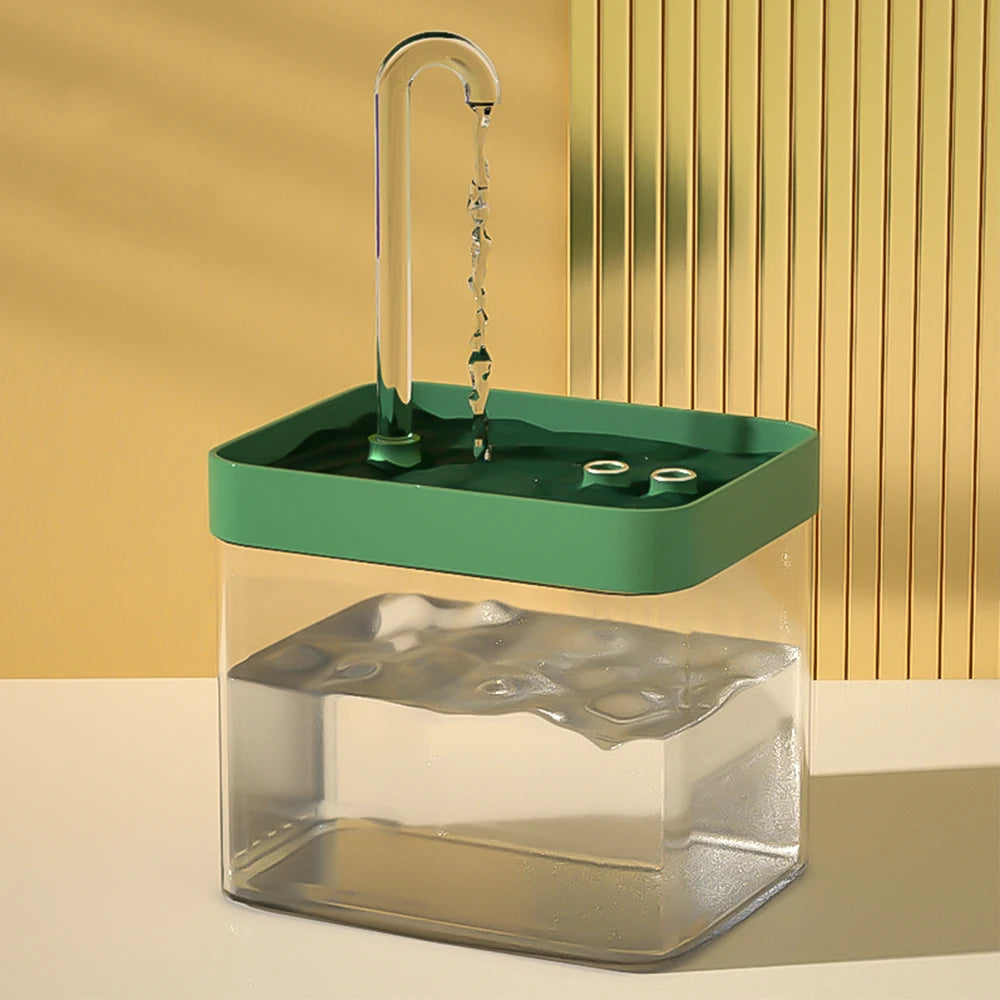 Cat Water Fountain Auto Filter Transparent Cat Drinker