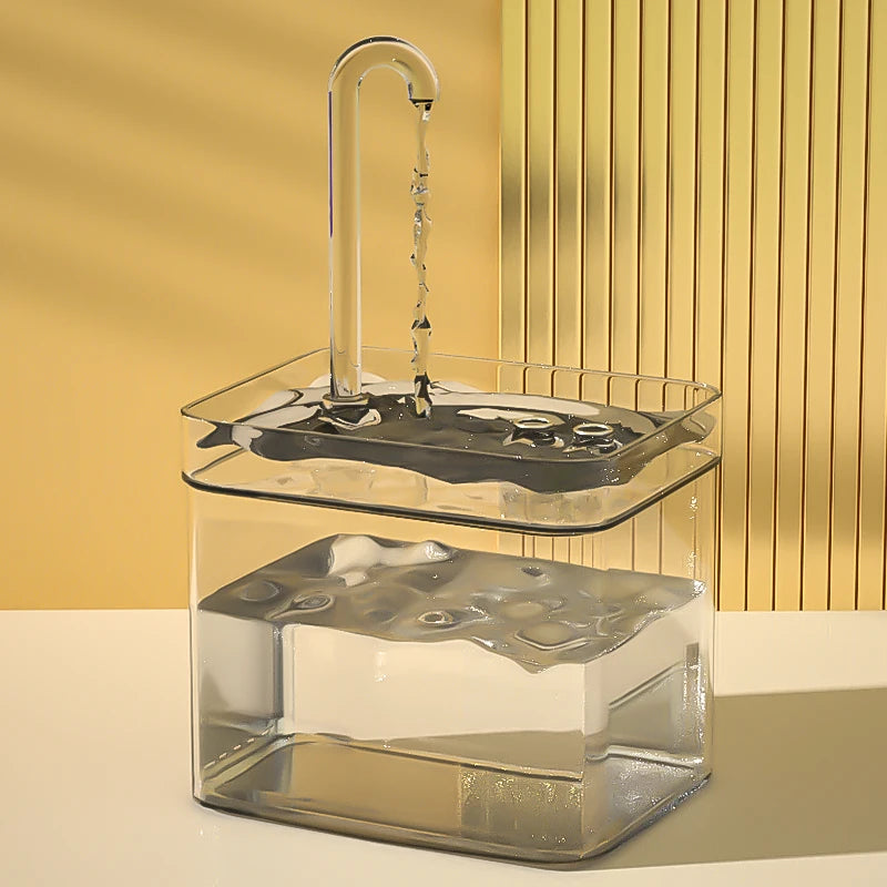 Cat Water Fountain Auto Filter Transparent Cat Drinker