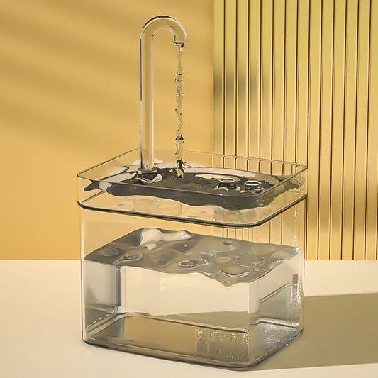 Cat Water Fountain Auto Filter Transparent Cat Drinker