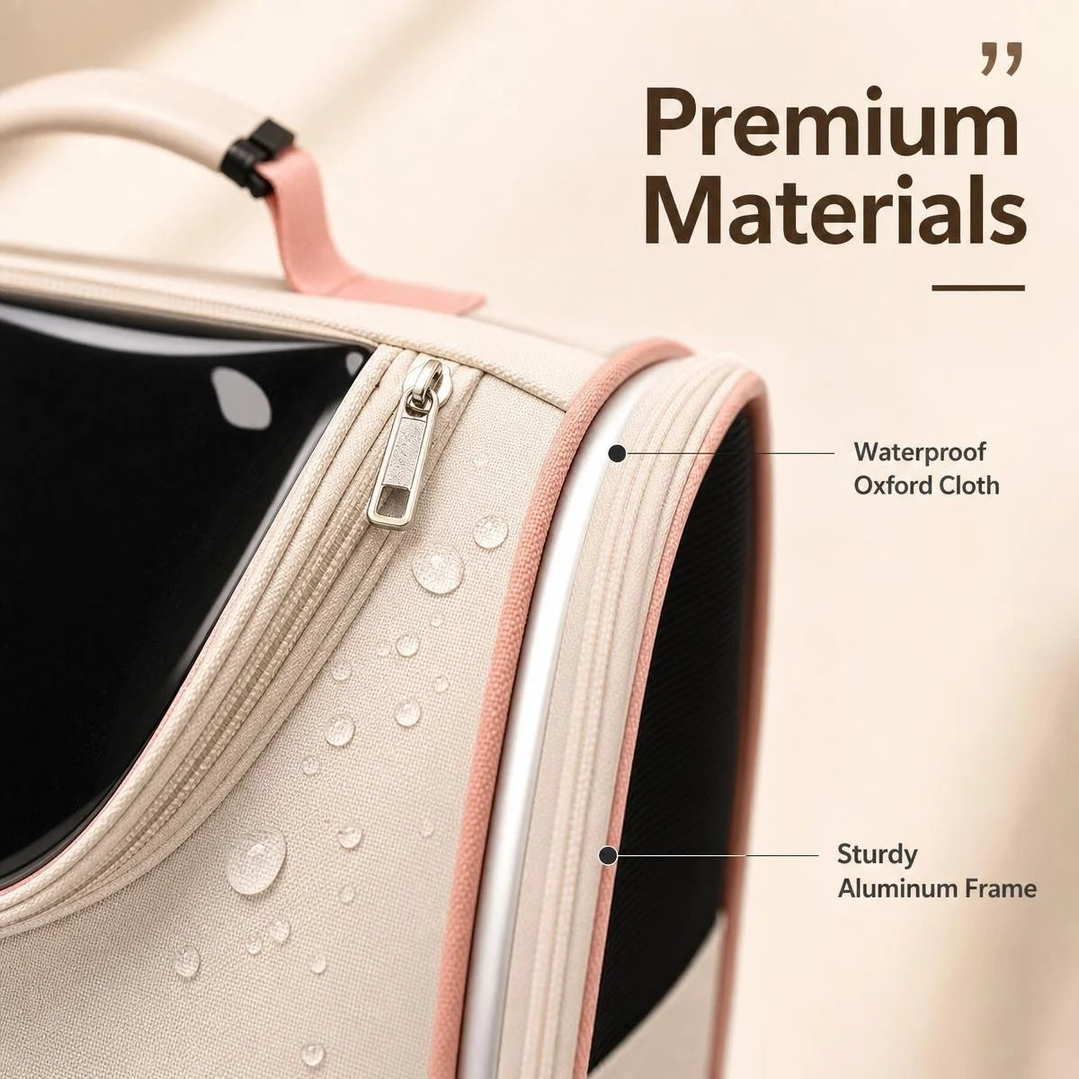 Pet Carrier Backpack Waterproof Oxford Sturdy Aluminum Frame Travel Cat Dog Bag 