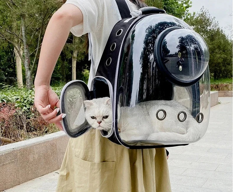 Transparent Breathable Portable Space Capsule Pet Carrier Backpack 
