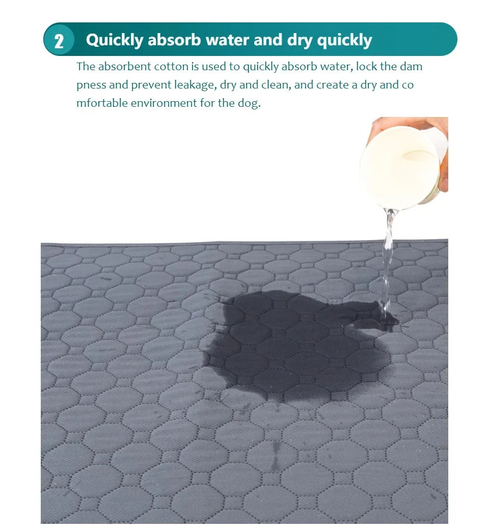 Dog Pee Pad Blanket Reusable Absorbent Diaper Washable Puppy