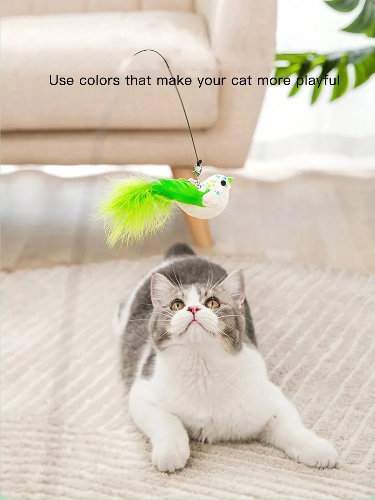 Interactive Sucker Feather Bell Funny Cat Toys
