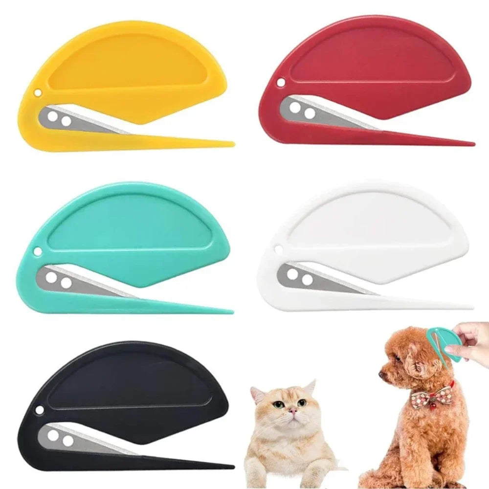 Multicolor Pet Knot Cutter Hair Remover Stainless Steel Painless 