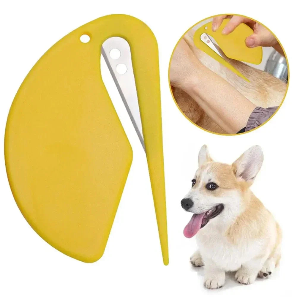 Multicolor Pet Knot Cutter Hair Remover Stainless Steel Painless 