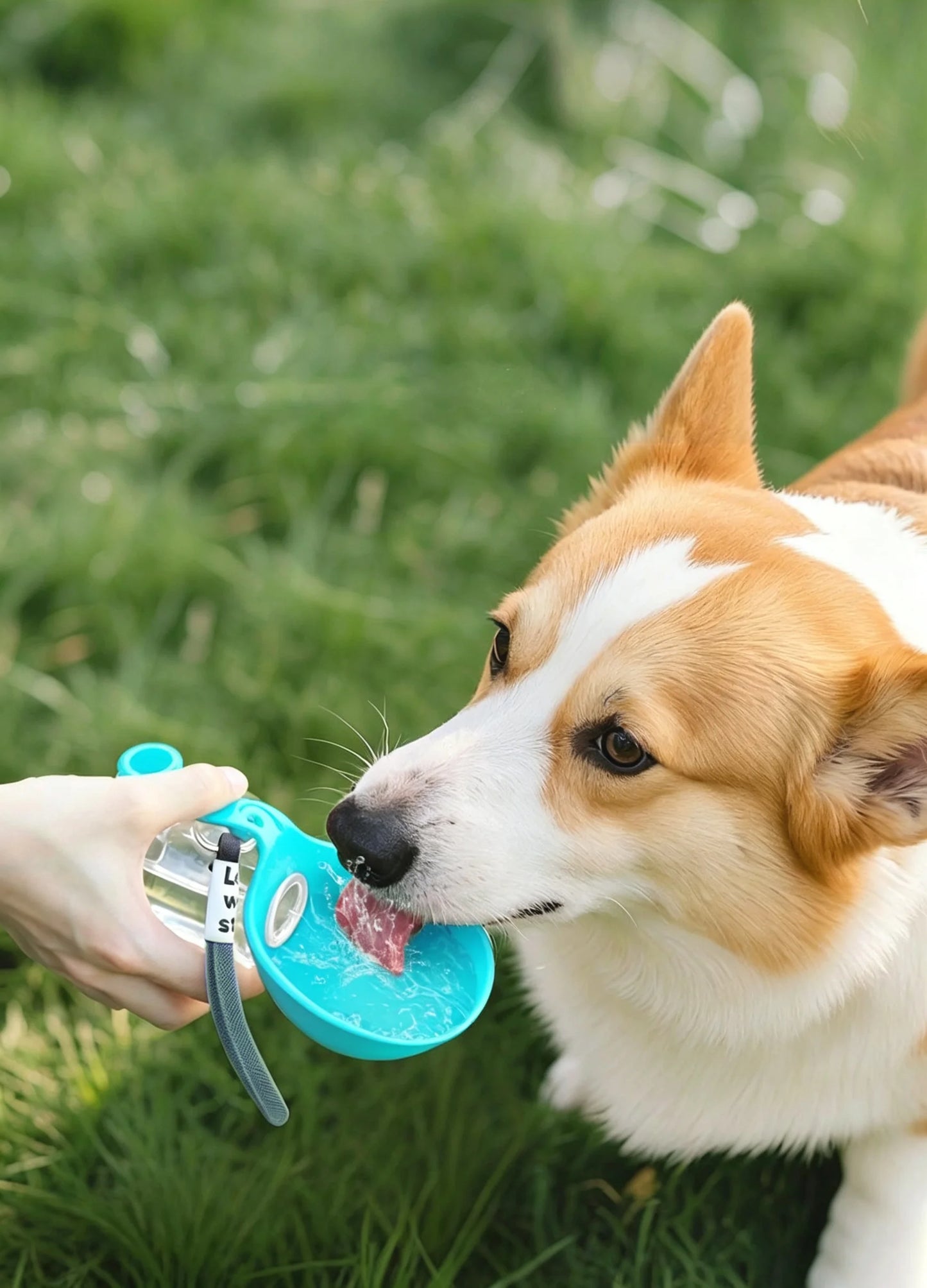 Dog Water Bottle Outdoor Portable Foldable Leakproof Pet Drinking Cup with Lanyard 285ML Travel Pet Supplies