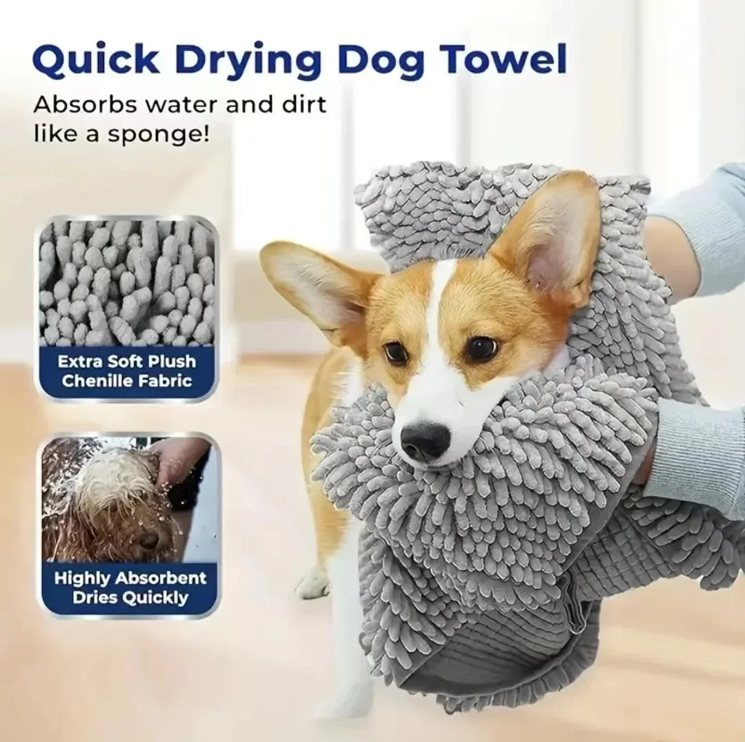 Cat Towels Convenient Soft Bath Robe Dry Pet Cleaning Washcloth 