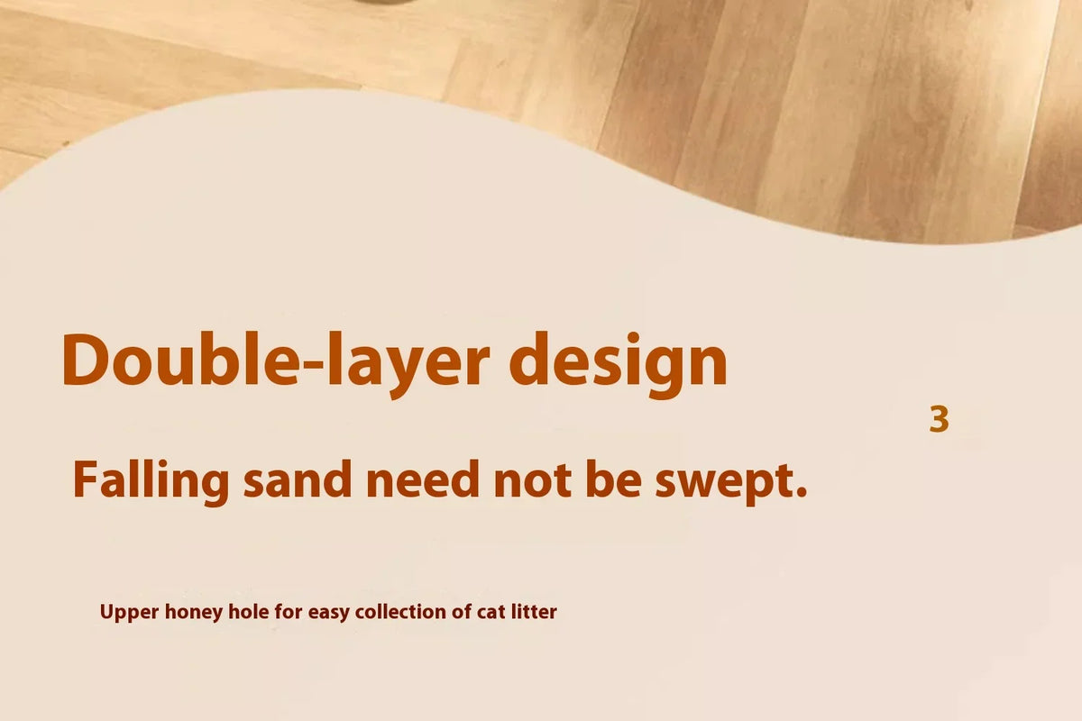 Premium Large Cat Litter Mat  Non-Slip Washable Pet Toilet Pad Sand Control