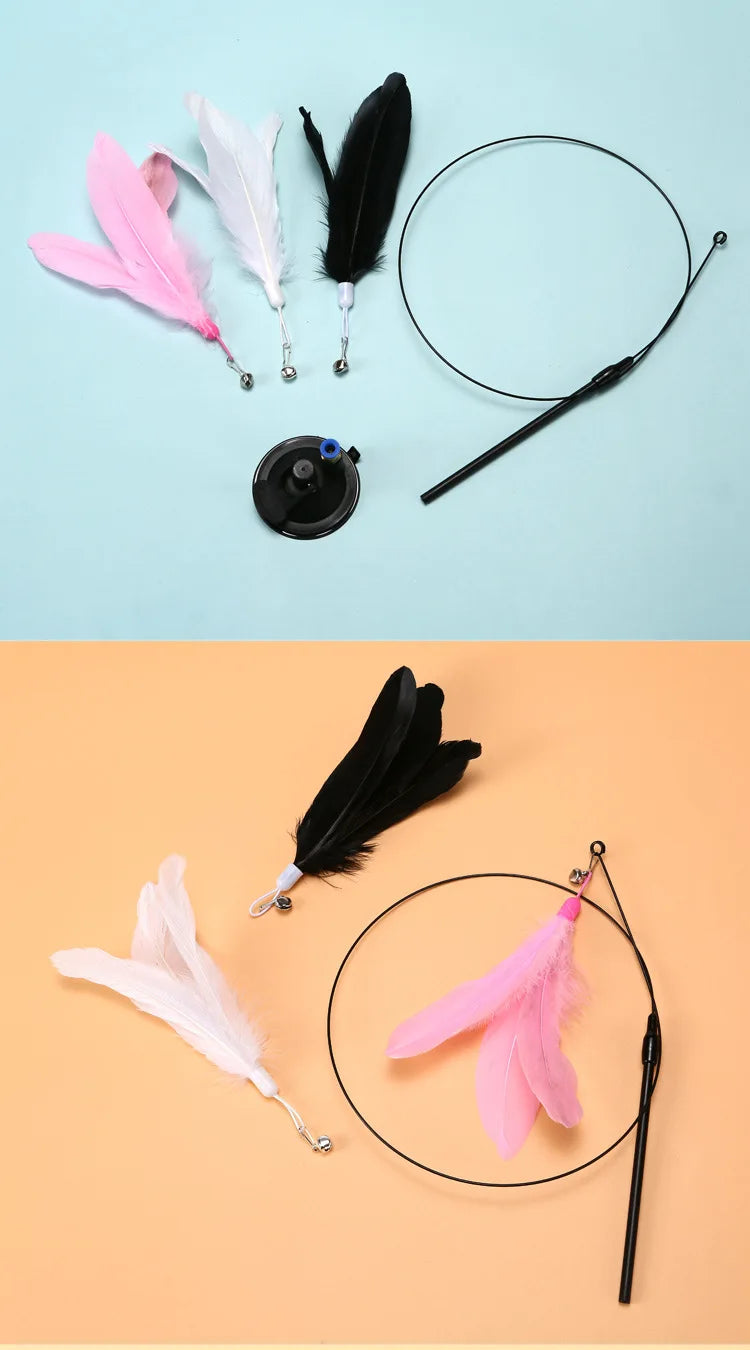 Interactive Cat Toy Handfree Cat Stick Playing Kitten