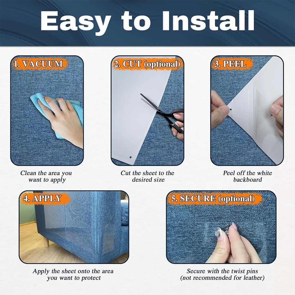 Cat Scratch Deterrent Tape Furniture Protectors From Cats Transparent Self