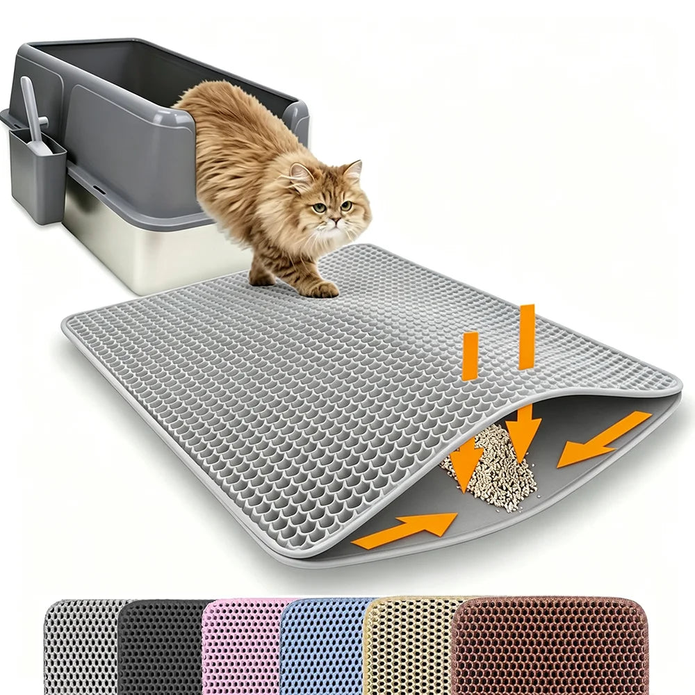 Cat Litter Mat Double Layer Pet Non Slip