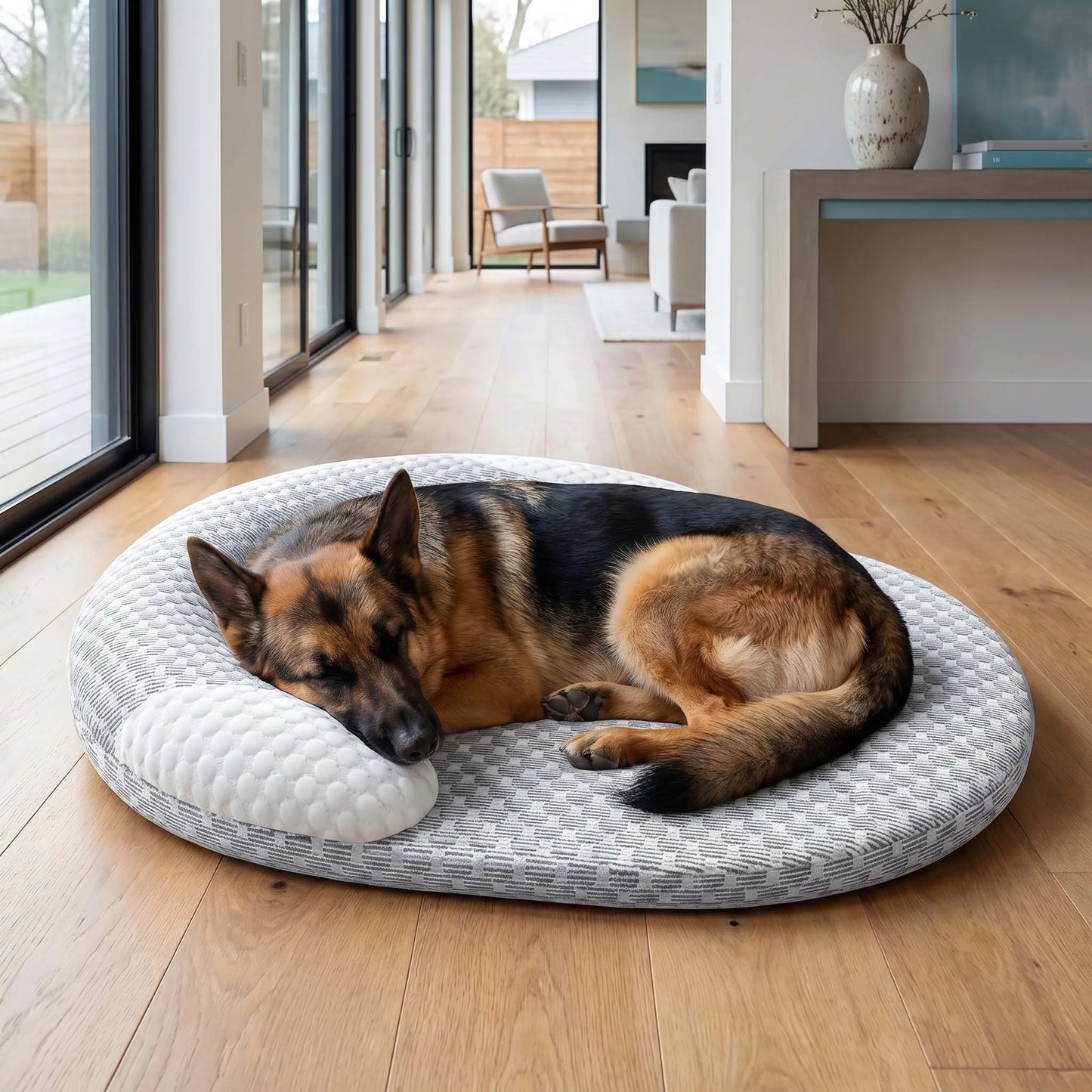 Cooling Dog Bed Summer Ice Silk Cat Mat Oval Pet Nest Breathable Heat Dissipation 