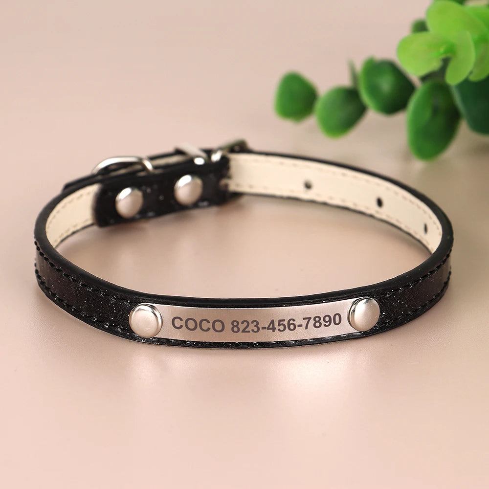Cat Collars  Engraved Puppy Kitten ID Necklace Bling