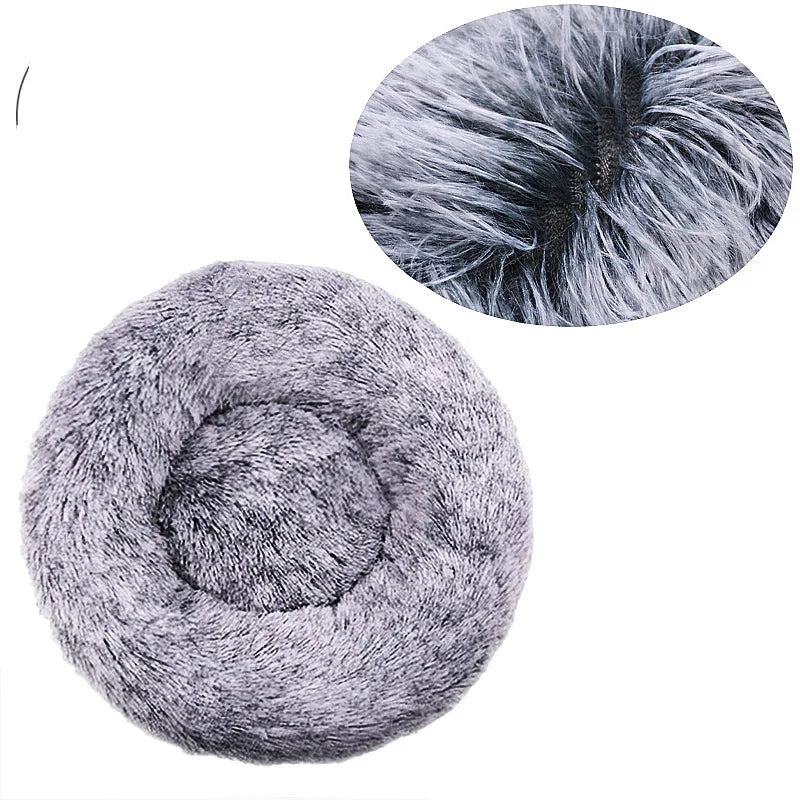  Round Pet Bed for Large Dog Bed Super Soft Cat Bed Plush Dog House for Medium Dog 