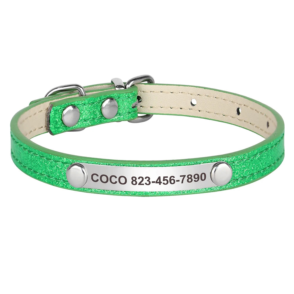 Cat Collars  Engraved Puppy Kitten ID Necklace Bling