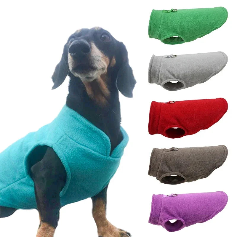 Warm Fleece Dogs Clothes Pet Dog Jacket Vest With D