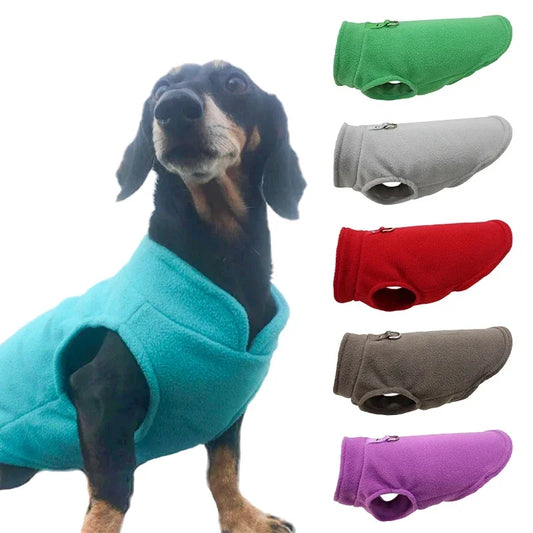 Warm Fleece Dogs Clothes Pet Dog Jacket Vest With D