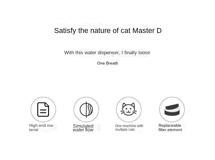 Pets Water Fountain Auto Filter USB Electric Mute Cat Drinker Bowl 1200mL