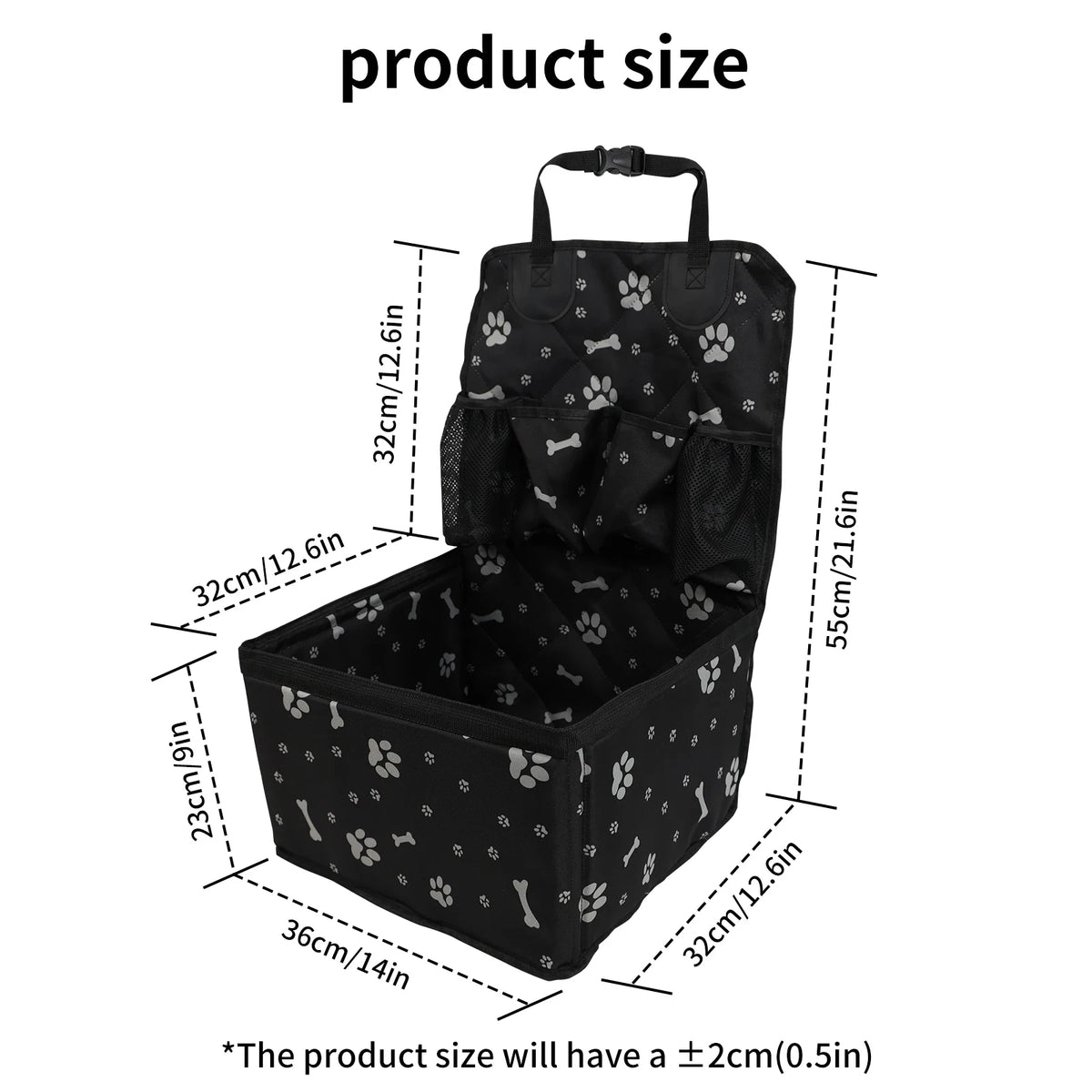 Dog Car Seat with Storage Pocket,Travel Dog Bag Cover Folding Hammock