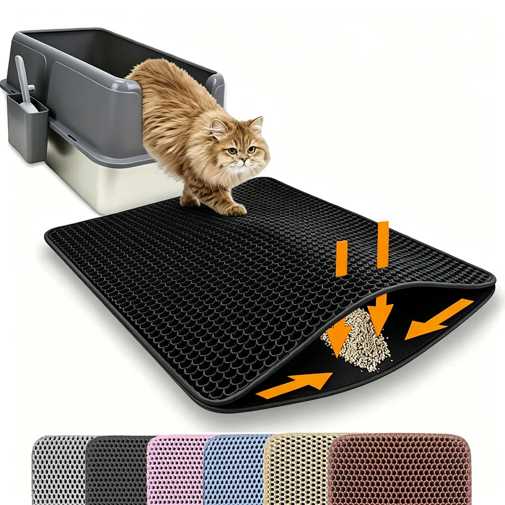 Cat Litter Mat Double Layer Pet Non Slip